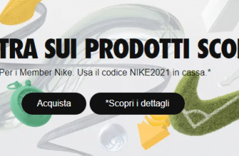Super coupon Nike: 15% di sconto ulteriore sui prodotti in saldo con il codice NIKE2021!