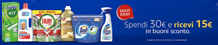 Super promo P&G: solo oggi 22 febbraio acquista 30 euro di prodotti selezionati ed ottieni un buono Amazon di 15 Euro!
