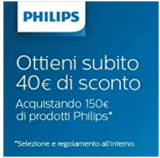 Promo Philips su Amazon: ricevi 40€ di sconto nel carrello con un acquisto di almeno 150€