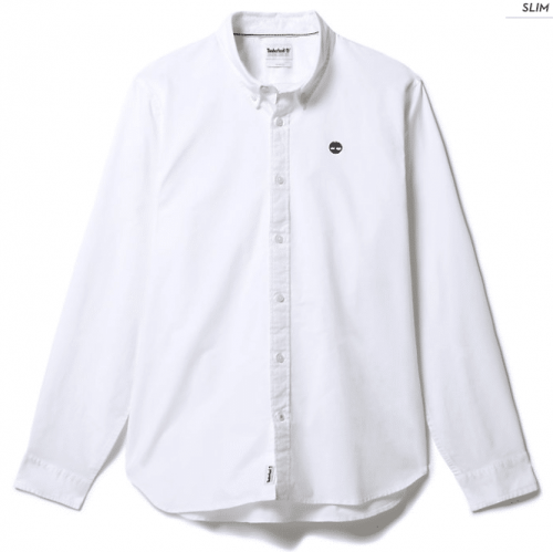 CAMICIA OXFORD SLIM DA UOMO PLEASANT RIVER IN BIANCO